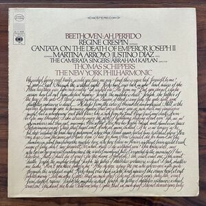 Beethoven Ah, Perfido Op.65 Cantata On The Death Of Emperor Joseph II LP CBS